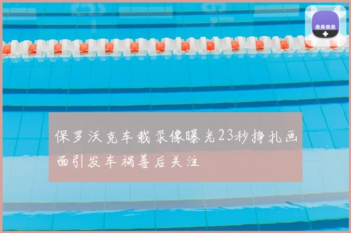 保罗沃克车载录像曝光23秒挣扎画面引发车祸善后关注